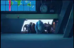 Monsters Inc. monsters walking forward