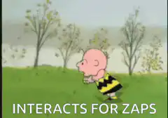 Charlie Brown gets zapped by Lucy