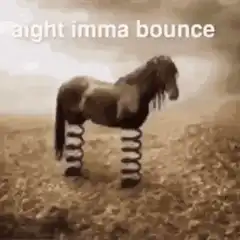 aught imma bounce horse