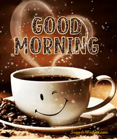 Good Morning Coffee Cup Winking