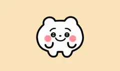 Cute white bear character animation