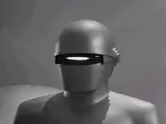 Robot eyes beam hit soldiers