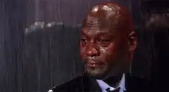 Michael Jordan crying in the rain