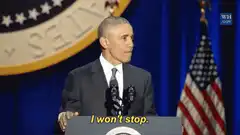 Obama I won't stop