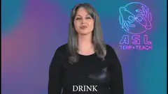 ASL sign for drink