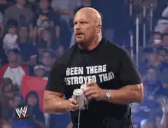 Steve Austin pours beer on himself