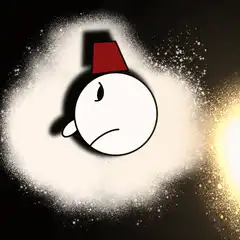 Sad white character with red hat