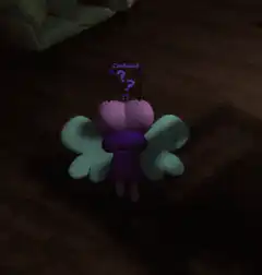 Confused fairy falls and gets up