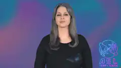 Woman signing ASL word