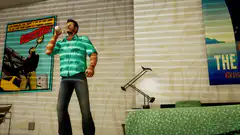 Nathan Drake drinks and dances