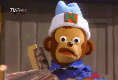 Monkey puppet shocked face
