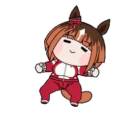 Chibi horse girl dancing