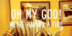 Man panicking about a fire sale