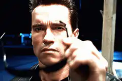 The Terminator puts on sunglasses