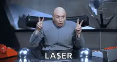 Dr. Evil making the laser gesture