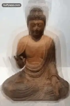 Buddha statue with ghostly overlay