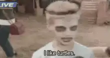 Justin Bieber I like turtles