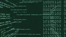 Matrix style code and binary rain