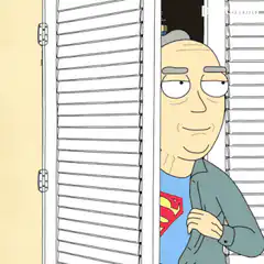Rick Sanchez Peeking Through Shutters