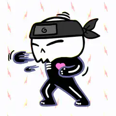 chibi ninja dancing