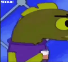 SpongeBob fish with drink Finito Pipo