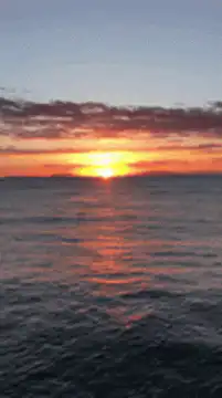 Sunset over the ocean
