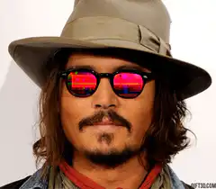 Johnny Depp rainbow sunglasses