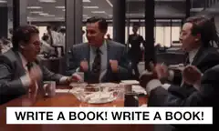 Mad Men men fist pump write a book