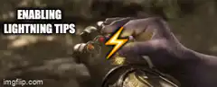 Thanos enabling lightning tips