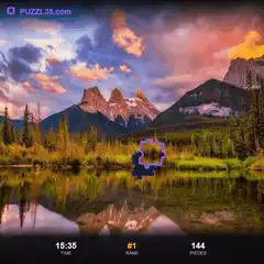 Mountain landscape puzzle game