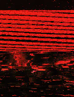 Red and black glitch art