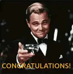 Leonardo DiCaprio Cheers Congratulations