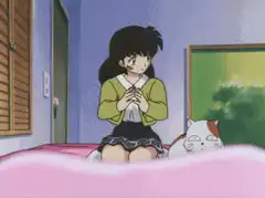 Kagome prays then hits cat