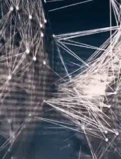 Abstract network nodes animation