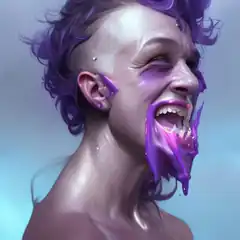 purple slime face