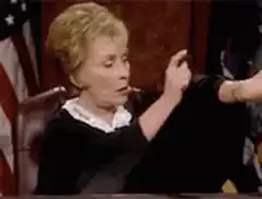 Judge Judy slaps the table