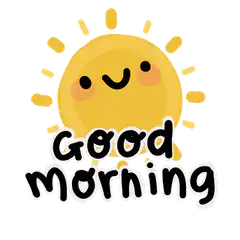 Cute smiling sun good morning