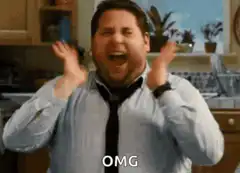 Jonah Hill screaming OMG