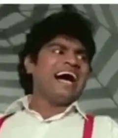 Man laughing then looking shocked