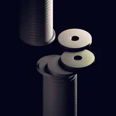 3d animated metal washers