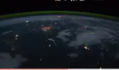 Earth from space at night