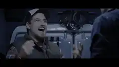 Andy Dwyer excitedly talks to Ron Swanson