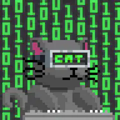 pixel cat typing matrix code