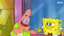 SpongeBob and Patrick high five