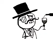 Mr. Mustache Pouring Wine