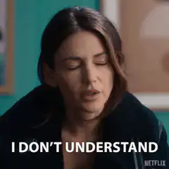 Woman shaking head I don't understand