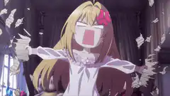 anime girl screaming then praying