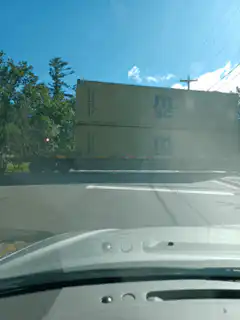 Train crossing with MSC containers
