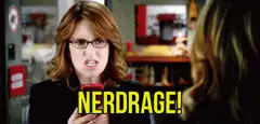 Pam Beesly screaming NERDRAGE