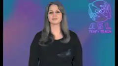 Woman signing sorry in ASL